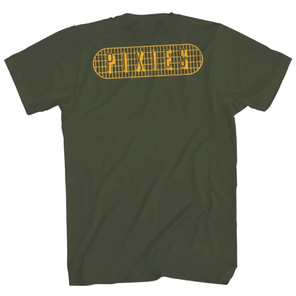 Pixies Lightning Gold Logo Army Green Shirt